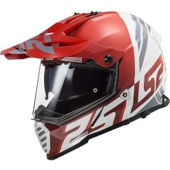 Cross Enduro Helm Offroad Moto Ls2 MX436 PIONEER EVO Evolve Rot Weiß
