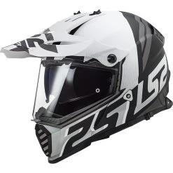 Cross Enduro Helm Offroad Moto Ls2 MX436 PIONEER EVO Evolve Weiß Matt Schwarz