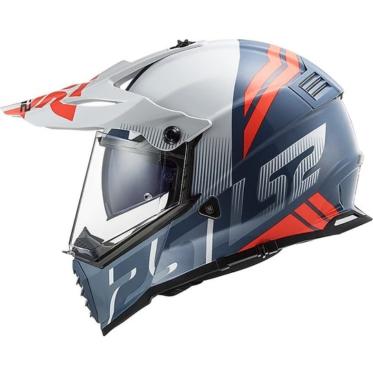 Cross Enduro Helm Offroad Moto Ls2 MX436 PIONEER EVO Evolve White Cobalt 5 Cross Enduro Helm Offroad Moto Ls2 MX436 PIONEER EVO Evolve White Cobalt – Bild 3
