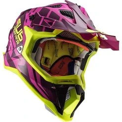 Cross Enduro Helm Offroad Moto Ls2 MX470 SUBVERTER Troop Pink Matt Gelb Fluo -Ls2 Elegant Boutique cross enduro helm offroad moto ls2 mx470 subverter troop pink matt gelb fluo 86309