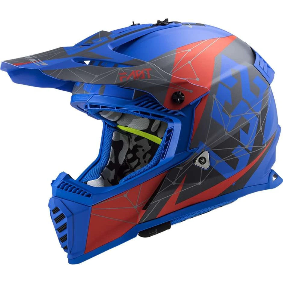 Cross Enduro Moto Ls2 Helm MX437 FAST EVO Alpha Schwarz Blau Matt 3 Cross Enduro Moto Ls2 Helm MX437 FAST EVO Alpha Schwarz Blau Matt