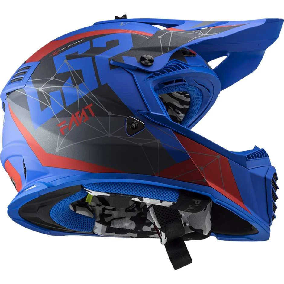 Cross Enduro Moto Ls2 Helm MX437 FAST EVO Alpha Schwarz Blau Matt 5 Cross Enduro Moto Ls2 Helm MX437 FAST EVO Alpha Schwarz Blau Matt – Bild 3
