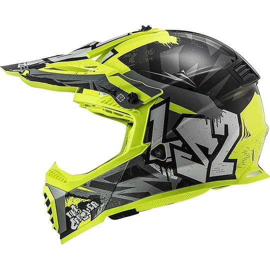 Cross Enduro Motorradhelm Ls2 MX437 FAST EVO Crusher Schwarz Gelb Fluo 5 Cross Enduro Motorradhelm Ls2 MX437 FAST EVO Crusher Schwarz Gelb Fluo – Bild 3