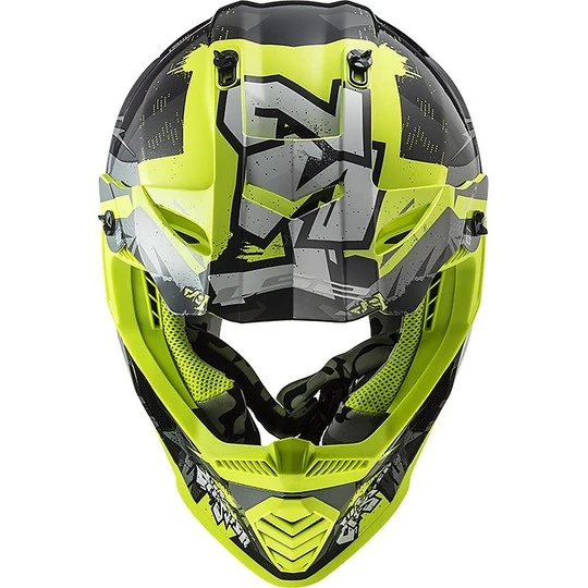 Cross Enduro Motorradhelm Ls2 MX437 FAST EVO Crusher Schwarz Gelb Fluo 7 Cross Enduro Motorradhelm Ls2 MX437 FAST EVO Crusher Schwarz Gelb Fluo – Bild 5