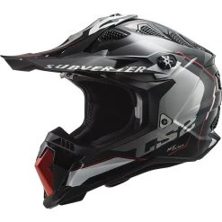Cross Enduro Motorradhelm Offroad Ls2 MX700 SUBVERTER EVO Arched Schwarz Silber Titan