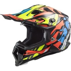 Cross Enduro Motorradhelm Offroad Ls2 MX700 Subverter Evo RASCAL Schwarz Orange Fluo