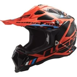 Cross Enduro Motorradhelm Offroad Ls2 MX700 SUBVERTER EVO Stomp Orange Fluo Schwarz