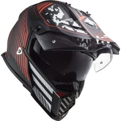 Cross Enduro Offroad Moto Helm Ls2 MX436 PIONIER EVO Saturn Schwarz Rot Matt -Ls2 Elegant Boutique cross enduro offroad moto helm ls2 mx436 pionier evo saturn schwarz rot matt 113184