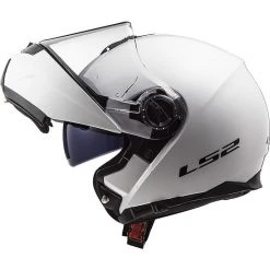 Doppelmasken-Modular Motorrad Helm LS2 FF325 Strobe Glossy White