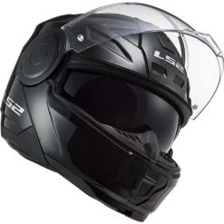 Doppelvisier-Motorrad-Modularhelm Ls2 FF902 SCOPE Solid Glossy Black -Ls2 Elegant Boutique doppelvisier motorrad modularhelm ls2 ff902 scope solid glossy black 138788