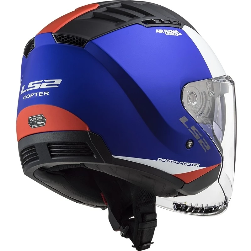 Doppelvisier Motorradhelm Jet Ls2 OF600 Copter URBANE Blau Rot 4 Doppelvisier Motorradhelm Jet Ls2 OF600 Copter URBANE Blau Rot – Bild 2