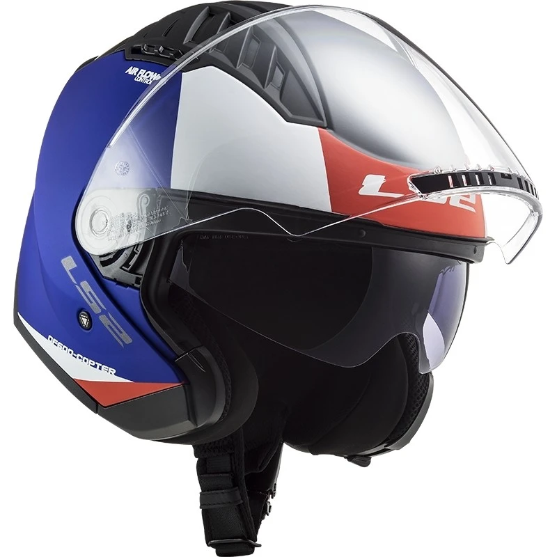 Doppelvisier Motorradhelm Jet Ls2 OF600 Copter URBANE Blau Rot 5 Doppelvisier Motorradhelm Jet Ls2 OF600 Copter URBANE Blau Rot – Bild 3
