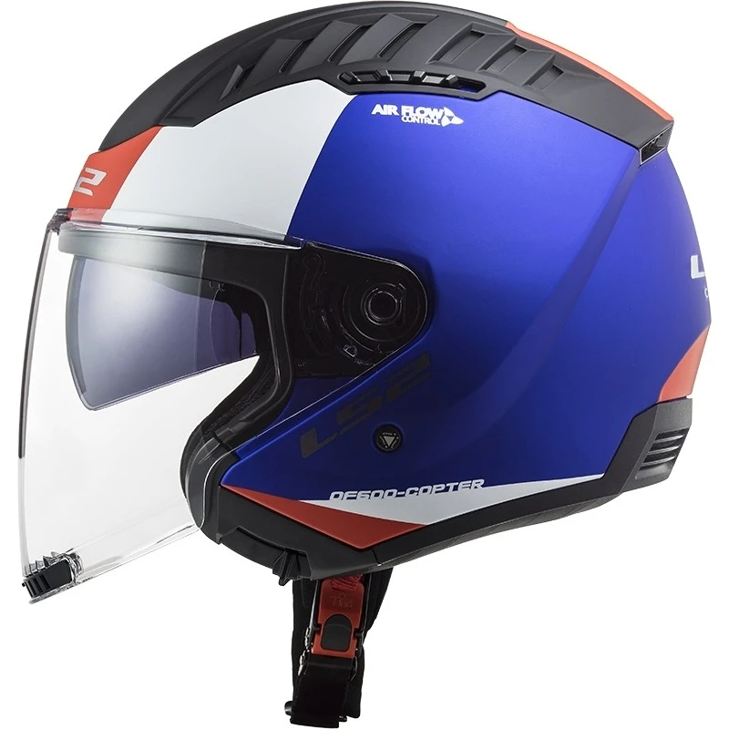 Doppelvisier Motorradhelm Jet Ls2 OF600 Copter URBANE Blau Rot 8 Doppelvisier Motorradhelm Jet Ls2 OF600 Copter URBANE Blau Rot – Bild 6