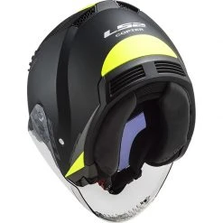 Doppelvisier Motorradhelm Jet Ls2 OF600 Copter URBANE Schwarz Gelb Fluo Matt -Ls2 Elegant Boutique doppelvisier motorradhelm jet ls2 of600 copter urbane schwarz gelb fluo matt 106856
