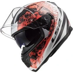 Full Face Motorradhelm Doppelvisier Ls2 FF320 STREM EVO Throne Weiß Orange -Ls2 Elegant Boutique full face motorradhelm doppelvisier ls2 ff320 strem evo throne weiss orange 85614