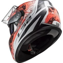Full Face Motorradhelm Doppelvisier Ls2 FF320 STREM EVO Throne Weiß Orange -Ls2 Elegant Boutique full face motorradhelm doppelvisier ls2 ff320 strem evo throne weiss orange 85615