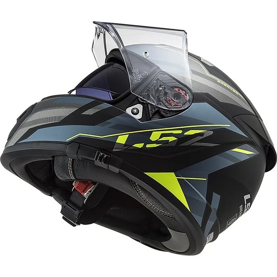 Full Face Motorradhelm Doppelvisier Ls2 FF390 BREAKER Beta Kobaltgelb Fluo Matt 4 Full Face Motorradhelm Doppelvisier Ls2 FF390 BREAKER Beta Kobaltgelb Fluo Matt – Bild 2