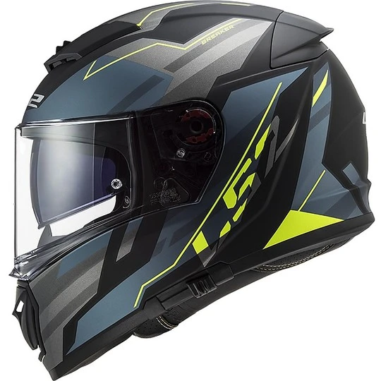 Full Face Motorradhelm Doppelvisier Ls2 FF390 BREAKER Beta Kobaltgelb Fluo Matt 5 Full Face Motorradhelm Doppelvisier Ls2 FF390 BREAKER Beta Kobaltgelb Fluo Matt – Bild 3