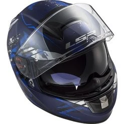 Full Face Motorradhelm In HPFC Ls2 FF397 VECTOR EVO Blau Matt Schablone -Ls2 Elegant Boutique full face motorradhelm in hpfc ls2 ff397 vector evo blau matt schablone 85431