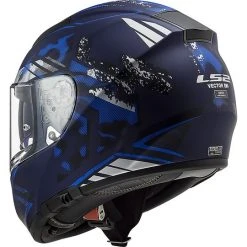 Full Face Motorradhelm In HPFC Ls2 FF397 VECTOR EVO Blau Matt Schablone -Ls2 Elegant Boutique full face motorradhelm in hpfc ls2 ff397 vector evo blau matt schablone 85434