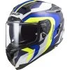 Full Face Motorradhelm In HPFC Touring Ls2 FF327 Challenger GALACTIC Weiß Blau Gelb -Ls2 Elegant Boutique full face motorradhelm in hpfc touring ls2 ff327 challenger galactic weiss blau gelb 106677