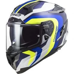 Full Face Motorradhelm In HPFC Touring Ls2 FF327 Challenger GALACTIC Weiß Blau Gelb