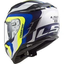 Full Face Motorradhelm In HPFC Touring Ls2 FF327 Challenger GALACTIC Weiß Blau Gelb -Ls2 Elegant Boutique full face motorradhelm in hpfc touring ls2 ff327 challenger galactic weiss blau gelb 106682
