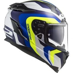 Full Face Motorradhelm In HPFC Touring Ls2 FF327 Challenger GALACTIC Weiß Blau Gelb -Ls2 Elegant Boutique full face motorradhelm in hpfc touring ls2 ff327 challenger galactic weiss blau gelb 106684