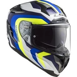 Full Face Motorradhelm In HPFC Touring Ls2 FF327 Challenger GALACTIC Weiß Blau Gelb -Ls2 Elegant Boutique full face motorradhelm in hpfc touring ls2 ff327 challenger galactic weiss blau gelb 106686