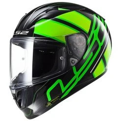 Helm Moto Integral Carbon-LS2 FF323 Pfeil R Evo Ion Schwarz Fluo Grün