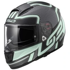 Helm Moto Integral Fiber-Glow Vector LS2 FF397 Matte Black Leuchtdoppel Visier