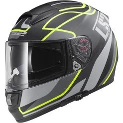 Helm Moto Integral Fiber LS2 FF397 Vector Vantage Matt Schwarz / Gelb Hallo-Vision