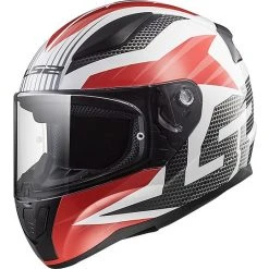 Helm Moto Integral Ls2 FF353 Rapid-Weiß Rot Gitter
