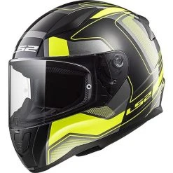 Helm Moto Integral Ls2 FF353 Schnell Carrera Matt Black Fluorescent Yellow