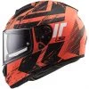Helm Moto Integral Ls2 FF397 Vector Hunter Schwarz Orange Matt