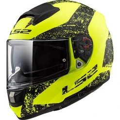 Helm Moto Integral Ls2 FF397 Vektor-Zeichen-Schwarz-Gelb Opaque