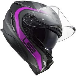 HPFC Fiber Helm LS2 FF327 CHALLENGER Fusion Titanium Matt Pink -Ls2 Elegant Boutique hpfc fiber helm ls2 ff327 challenger fusion titanium matt pink 84285