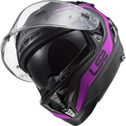 HPFC Fiber Helm LS2 FF327 CHALLENGER Fusion Titanium Matt Pink -Ls2 Elegant Boutique hpfc fiber helm ls2 ff327 challenger fusion titanium matt pink 84286