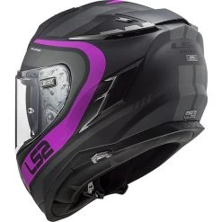 HPFC Fiber Helm LS2 FF327 CHALLENGER Fusion Titanium Matt Pink -Ls2 Elegant Boutique hpfc fiber helm ls2 ff327 challenger fusion titanium matt pink 84289