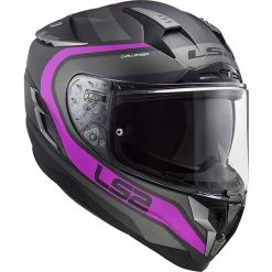 HPFC Fiber Helm LS2 FF327 CHALLENGER Fusion Titanium Matt Pink -Ls2 Elegant Boutique hpfc fiber helm ls2 ff327 challenger fusion titanium matt pink 84292