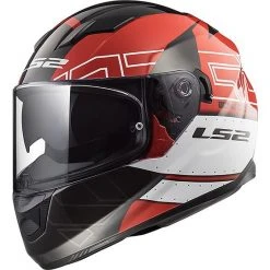 Integral Motorrad-Sturzhelm LS2 FF320 Stream-Evo KUB Schwarz Rot
