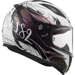 Integral Motorradhelm LS2 FF353 RAPID Boho Weiß Schwarz Rosa -Ls2 Elegant Boutique integral motorradhelm ls2 ff353 rapid boho weiss schwarz rosa 66863