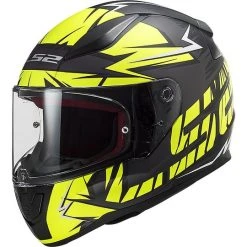 Integralhelm Moto Ls2 FF353 RAPID Chrom Schwarz Matt Gelb Fluo