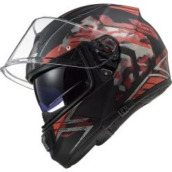 Integralhelm Motorrad HPFC Ls2 FF397 VECTOR EVO Schwarz Schablone Matt Rot -Ls2 Elegant Boutique integralhelm motorrad hpfc ls2 ff397 vector evo schwarz schablone matt rot 85450