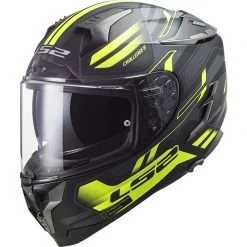 Integralhelm Motorrad In HPFC Touring Ls2 FF327 CHALLENGER Spin Matt Schwarz Fluo Gelb