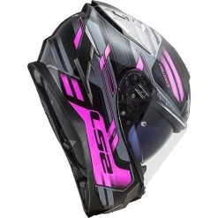 Integralhelm Motorrad In HPFC Touring Ls2 FF327 CHALLENGER Spin Schwarz Titan Pink Fluo -Ls2 Elegant Boutique integralhelm motorrad in hpfc touring ls2 ff327 challenger spin schwarz titan pink fluo 135385