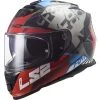 Integralhelm Motorrad Ls2 FF800 STORM Sprinter Schwarz Rot Titan -Ls2 Elegant Boutique integralhelm motorrad ls2 ff800 storm sprinter schwarz rot titan 135453
