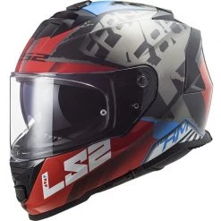 Integralhelm Motorrad Ls2 FF800 STORM Sprinter Schwarz Rot Titan