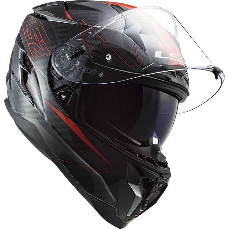 Integrierter Motorradhelm Aus Carbon Ls2 FF327 CHALLENGER C Falte Rot 4 Integrierter Motorradhelm Aus Carbon Ls2 FF327 CHALLENGER C Falte Rot – Bild 2