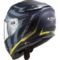 Integrierter Motorradhelm Aus Carbon Ls2 FF327 CHALLENGER C Flames Blue Carbon Gold -Ls2 Elegant Boutique integrierter motorradhelm aus carbon ls2 ff327 challenger c flames blue carbon gold 128340